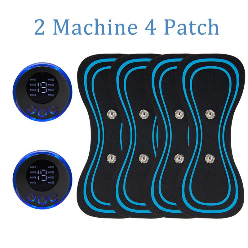 EMS Mini Electric Pulse Neck Masager LCD Display 8 Mode Cervical Massage Patch Muscle Pain Relief Tool Portable Body Massager