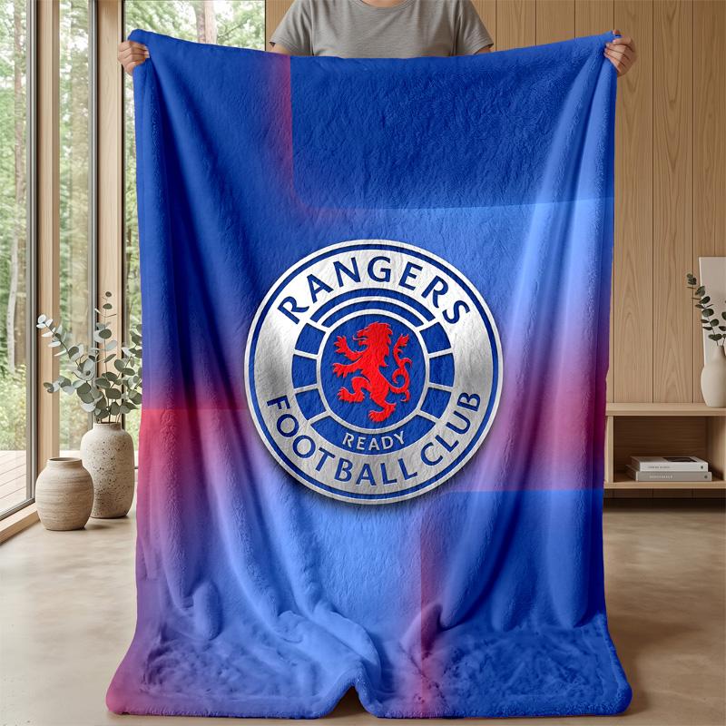 Rangers FC Soft Flannel Fleece Blanket Lightweight Cozy Warm Throw Blanket For Sofa Bed Home Decor