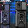 KEYSION Shockproof Case for Redmi Note 11 11S 11 Pro 5G Global Version Push Pull Camera Protection Phone Cover for Xiaomi Redmi Note 11S 5G 11 Pro+ 5G