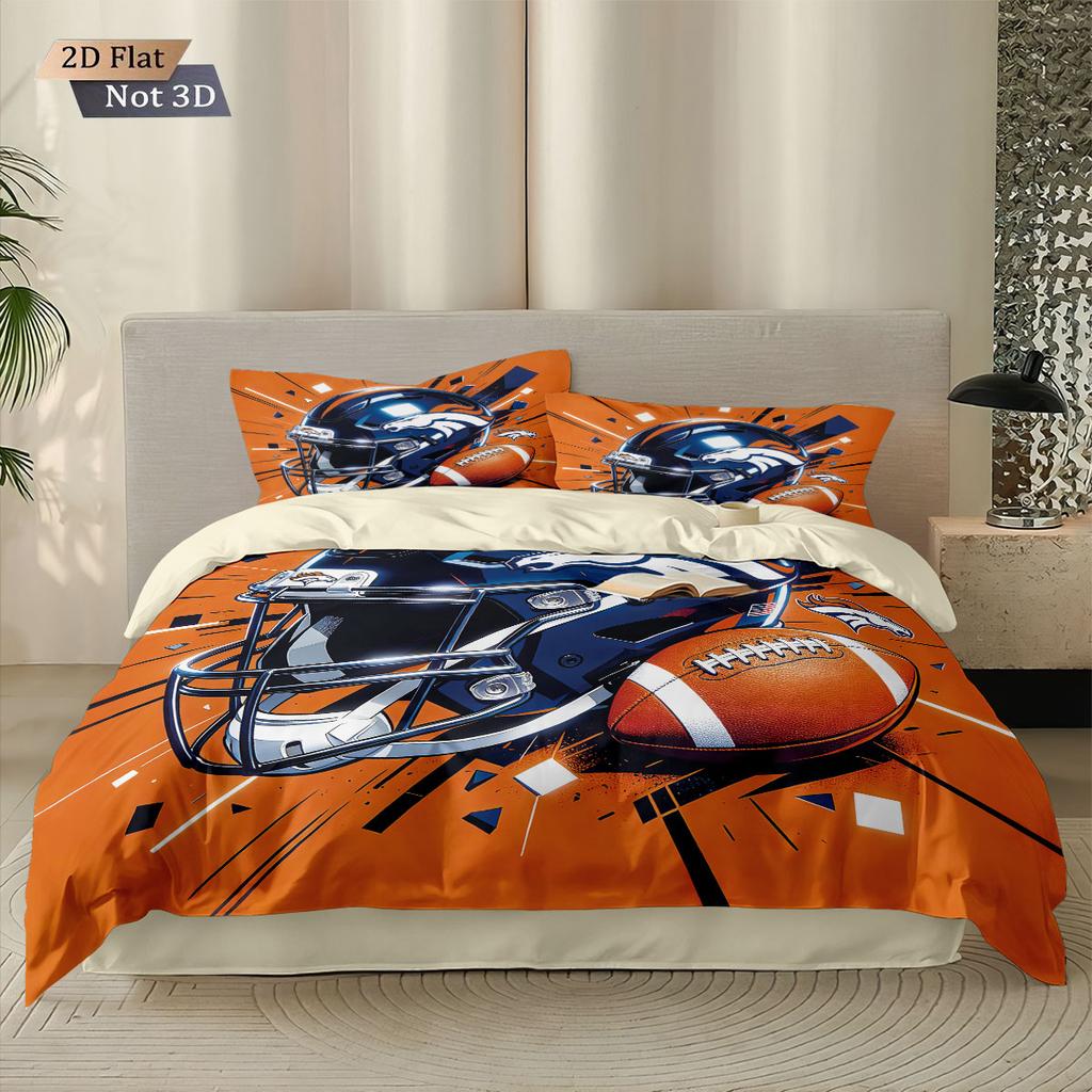 3pcs Baseball Game Printed Coreless Down Duvet Cover Set Comfortable Bedroom Bedding Decoration Machine Washable