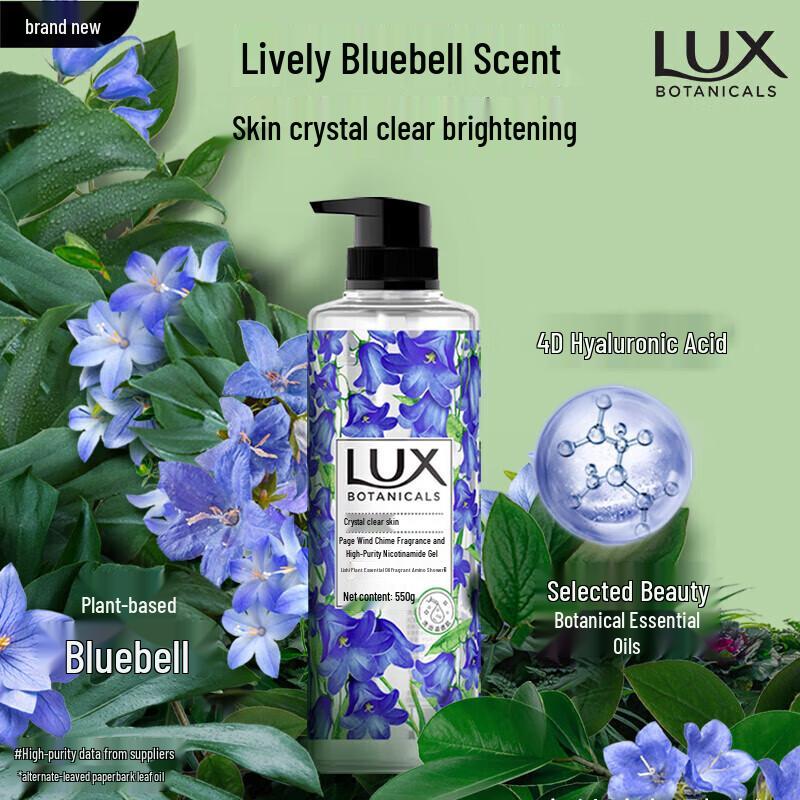 Роскошный Гель для душа с эфирными маслами Lux Botanical с колокольчиком и ниацинамидом