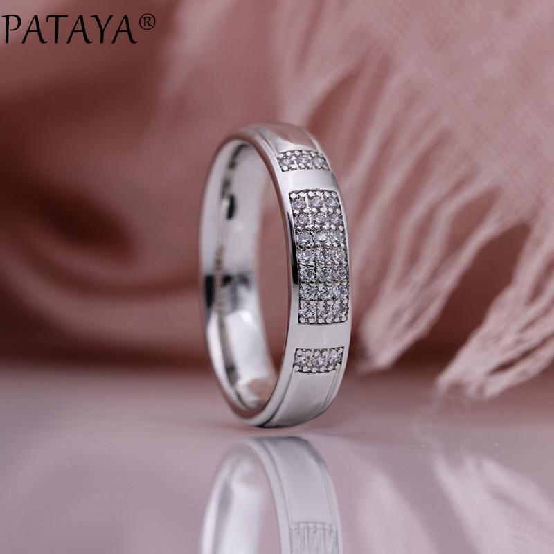 PATAYA элегантное женское кольцо инкрустированное кристаллами
