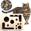 Cat Nail File Box Cat Scratch Puzzle Enrichment Box with Bell Balls Interactive Cat Scratcher