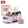 Игрушка конструктор Фуд-корт Вид улицы 294 детали Набор строительных кирпичиков Включает мороженое, станцию для барбекю Игрушка Рождество для взрослых с коробкой