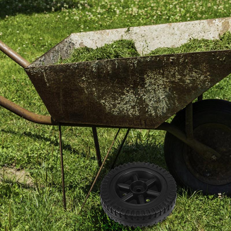 2Pcs Lawn Mower Replacement Wheels Hollow Lightweight 6 Inch Plastic Push Mower Handtruck Garden Tiller Utility Cart Replacement
