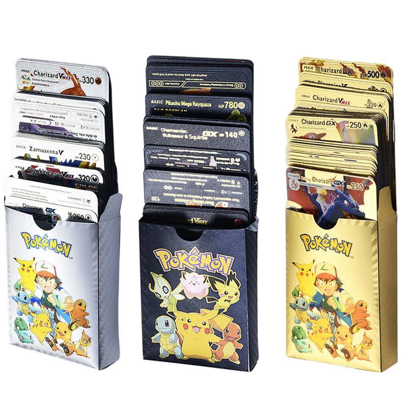 55Pcs Gold Foil Assorted Cards Pokemon Cards Collection I25