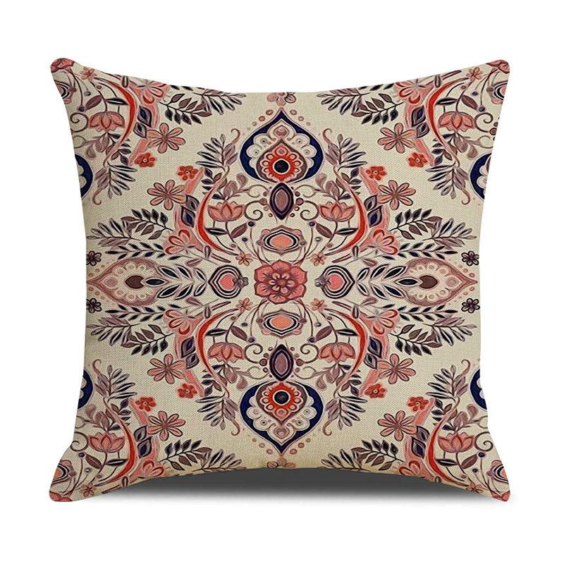 Pattern Printed Pillowcase Bedroom Sofa Cushion Cover Linen Pillowcase Geometric Nordic Style Side Sleeping