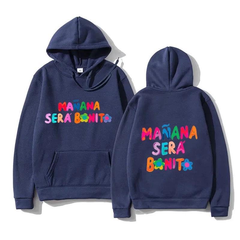 Men's Hoodies Manana Sera Bonito Bichota Karol G Women Sleeve Print Women Graphic Hooded Sweatshirt Clothes