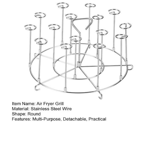 Copper Alloy BBQ Vertical Skewers for Air Fryer Grill Set of 15 Skewers Detachable Heat-Kitchen Tools for Cafe Restaurant Bakery