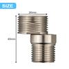 Stainless Steel Angled Curved Foot Wall Mounted Eccentric Screw Corner 360° Rotatable Shower Faucet Adapter