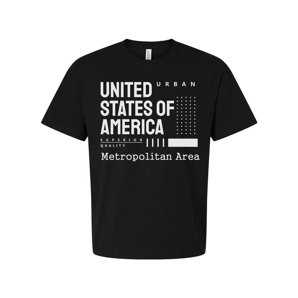 Urban United States Of America Unisex T Shirt With Metropolitan Area Graphic Pri