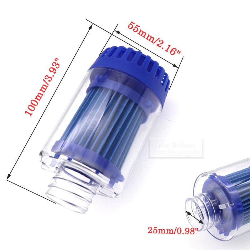 25 мм воздушный дизельный стояночный обогреватель впускной фильтр глушитель ABS подходит для автомобиля грузовика фургона кемпера синего цвета