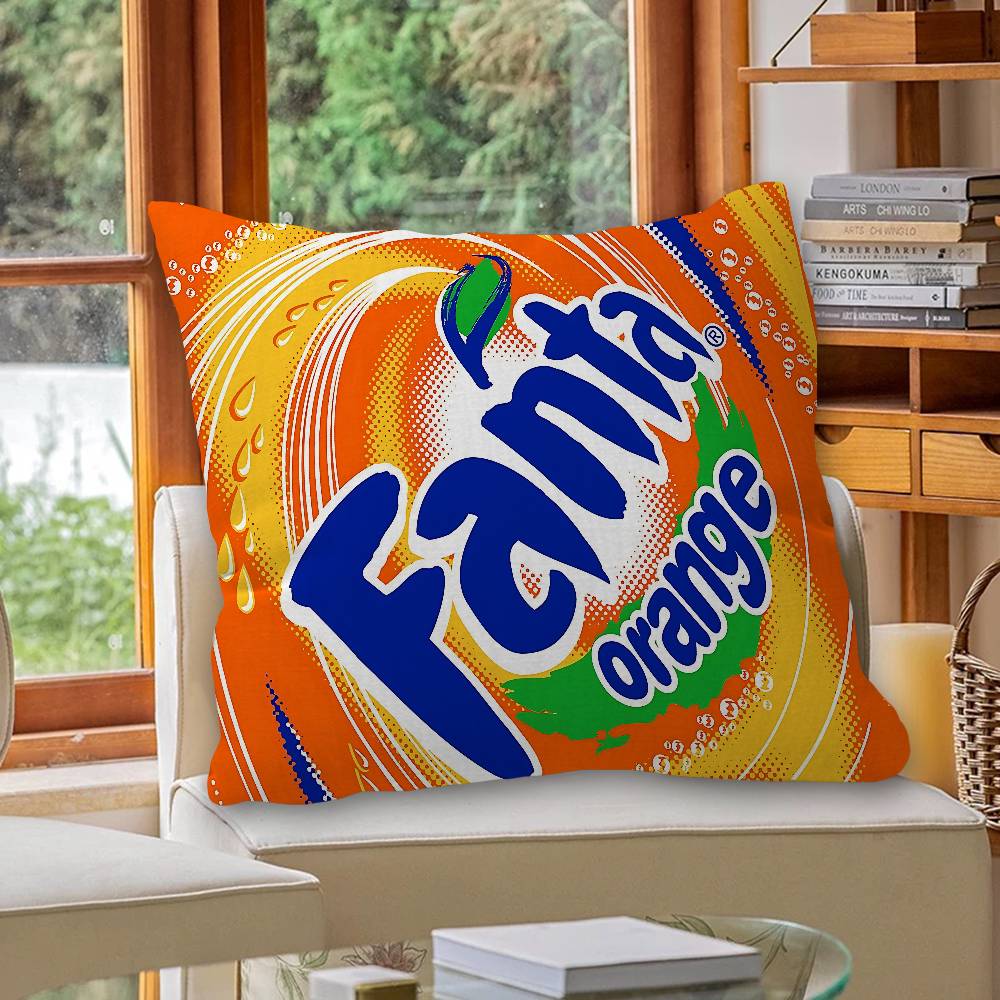Смешная наволочка с логотипом F-Fanta, декоративная подушка для автомобиля, чехол для подушки на диван, в машину, рождественский подарок 40x40см 45x45см