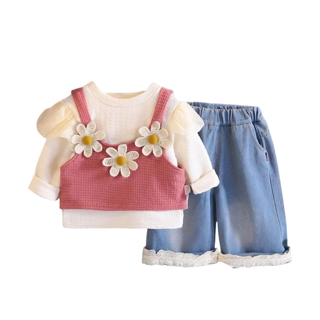 Kids Casual Long-Sleeve Set, Comfortable Daily Wear Outfits