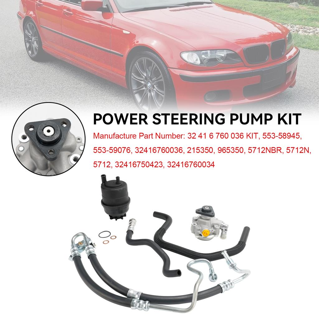 Комплект насоса гидроусилителя руля подходит для BMW E46 320i 323i 325i 328Ci 328i 330i 2001-2005