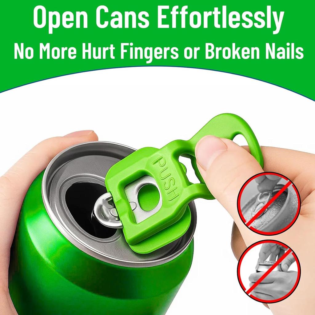 16 Pack Durable Can Openers for Kitchen, Can Tab Opener and Cover,Easy to Use Can Lid Remover with Soft Grip Handle, Essential Tool for Home,