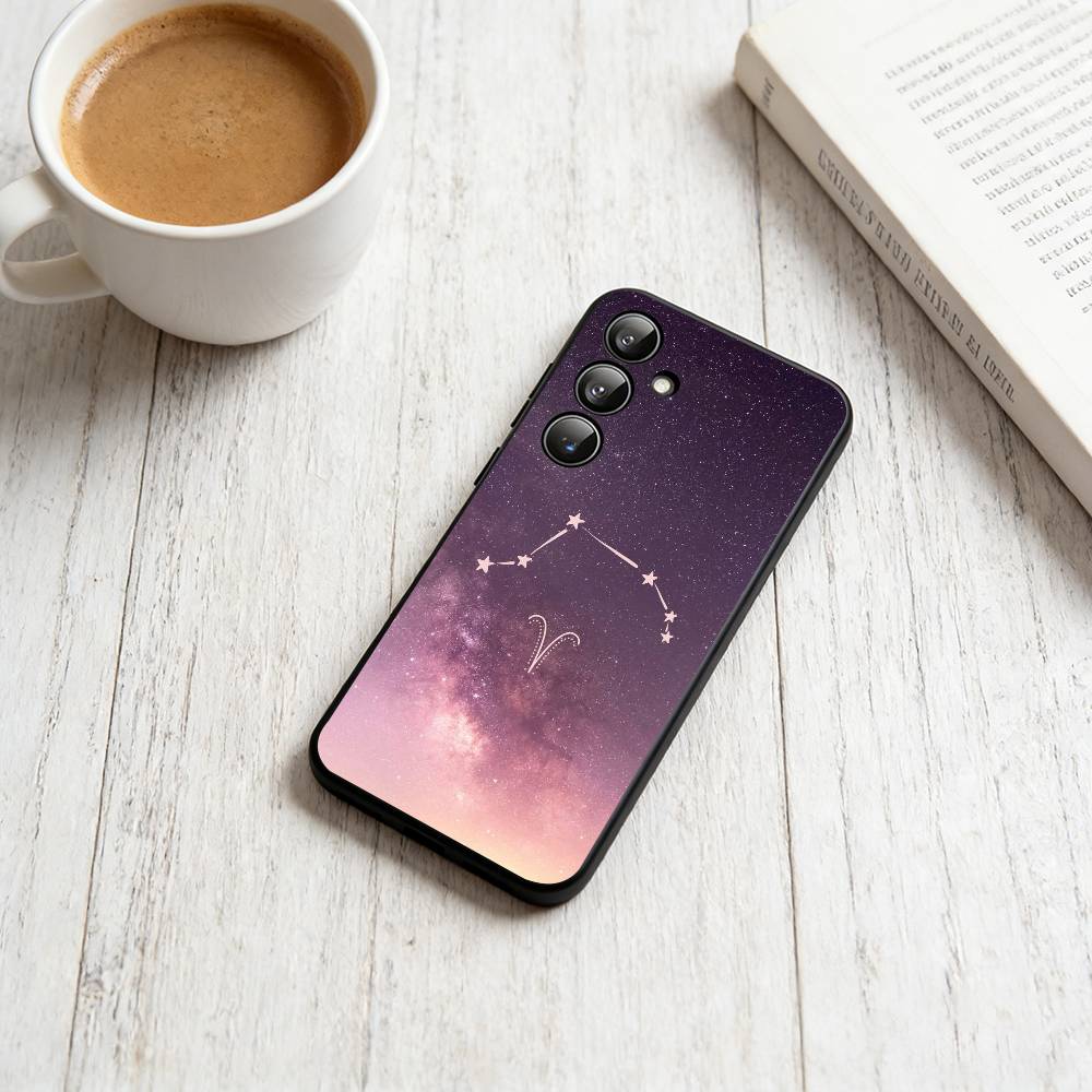 Чехол для телефона "Двенадцать созвездий" для Samsung Galaxy A73, A72, A71, A70, A53, A52, A51, Мягкий силиконовый черный чехол