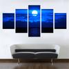 5 Панель Современная Луна И Облако Принт Настенное Искусство Холст Картины Дешевые HD Луна Ночной Пейзаж Настенная Картина Для Украшения Гостиной Без Рамки