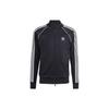 Originals Trefoil Three-Stripe Color-Block Logo Long Sleeve Jacket Men Outerwear Black IM4545