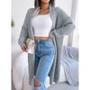 Autumn and Winter Casual Versatile Lapel Long Cardigan Sweater Jacket