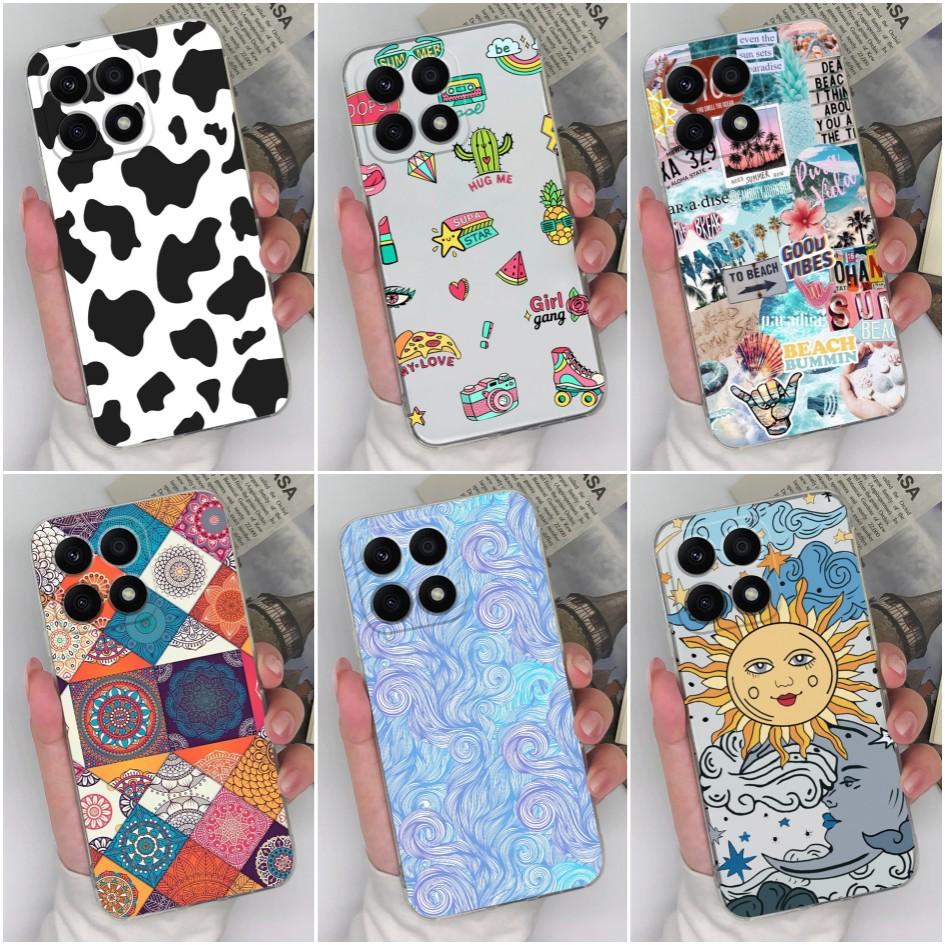 Чехол для Honor X8a X7a 9S 9X Pro 8A Pro 20S 30S 50 Pro Magic5 Pro, модный защитный прозрачный мягкий силиконовый чехол для чести, бампер