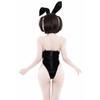 Девушка-кролик, косплей, сексуальный, искусственная кожа, тренировочный, соблазнительный, экстремальный, кролик, костюм кролика, трико, маскировка, высокие ноги, смелое нижнее белье, кроличьи уши, черный, один размер