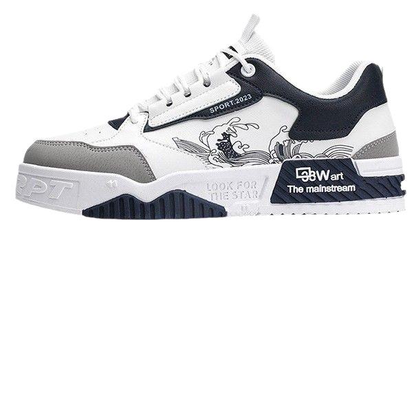 Мужская обувь модная трендовая обувь на толстой подошве нишевая индивидуальность трендовая обувь износостойкая повседневная спортивная обувь студенческая взрывная белая обувь