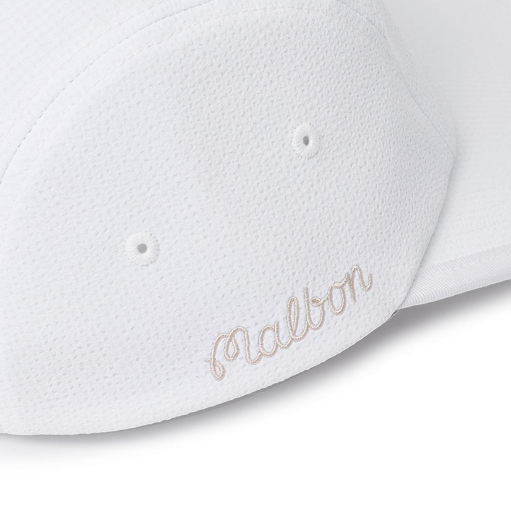 MALBON GOLF Ткань с фактурой "жатка", Широкополая кепка-козырек, Цвет: Небеленый белый