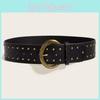 Punk Rock Chain Buckle Belt With Faux Leather Material For Trendy Streetwear