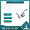 Двухсоставной шаровой кран из нержавеющей стали 201/304, внутренняя резьба, водопроводный кран, 4-6 точек DN15