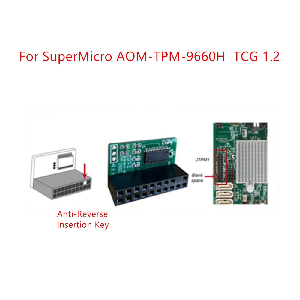 TPM 1.2 Trusted Platform Module with 20-pin Connector for SUPERMICRO AOM-TPM-9660H TCG 1.2
