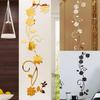 3D DIY Creative Flower Shape Acrylic Wall Sticker Modern Sticker Decorative Gift (Black, Gold, Silver) LS