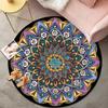 Ретро Круглый Ковер Этнический Узор Круглый Ковер для Гостиной Напольный Коврик Стул Журнальный Столик Прикроватный Декор Такой Красивый и Классический