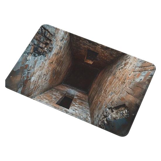 Коврик для пола 3D Оптическая иллюзия Низ Кристальный бархат Противоскользящий ковер с противоскользящей мягкой напольной подушкой Легко