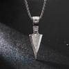Retro Simple Temperament Arrow Pendant Necklace Men's Fashion Triangle Spearhead Necklace Punk Party Gift Jewelry