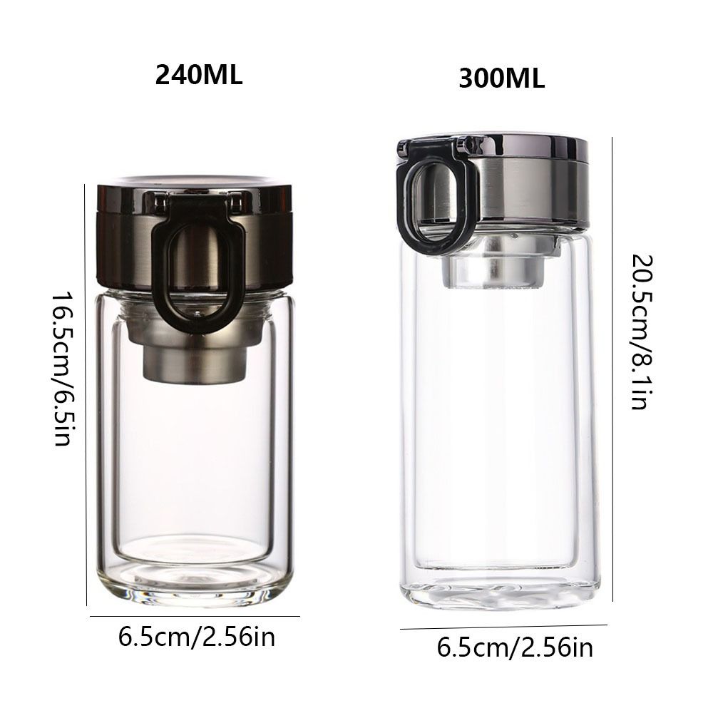 with Filter Glass Tea Cup 240/300ML Tumbler Drinkware Commercial Glass Teapot  Gift