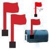 2Pcs Red Mailbox Flag 90 Degrees Rotatable Heavy Duty Easy To Install