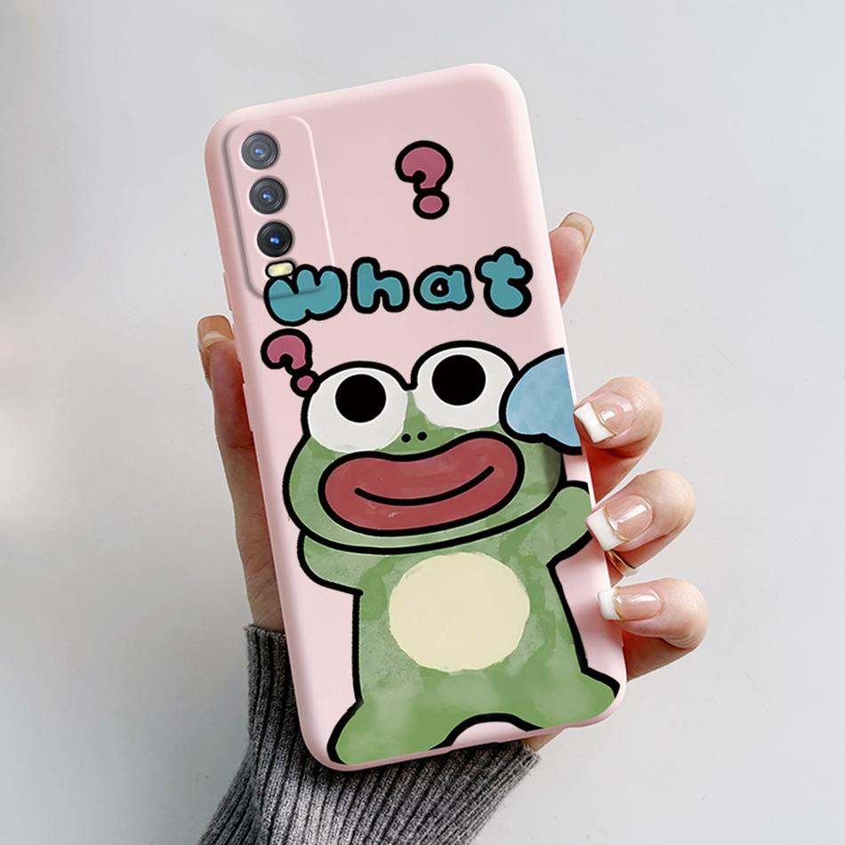 Для Vivo V2027 V2029 Vivo Y20 Y20i Y20s Чехол Милый Медведь Мультяшная Лягушка Задняя Крышка Мягкий Силикон Funda Для Vivo Y11s Y12s Y12a Etui