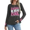 Women's Round Neck Sweatshirt With Ribbon Heart Bow And Letter Print Fashion Top