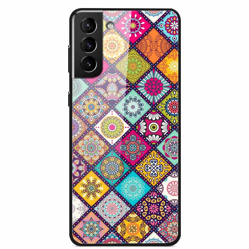 Для Samsung S22 5G Чехлы S22Plus S22Ultra 5G Закаленное Стекло Жесткая Задняя Крышка для Samsung Galaxy S22 Plus Чехол S22Ultra S22+ Чехол