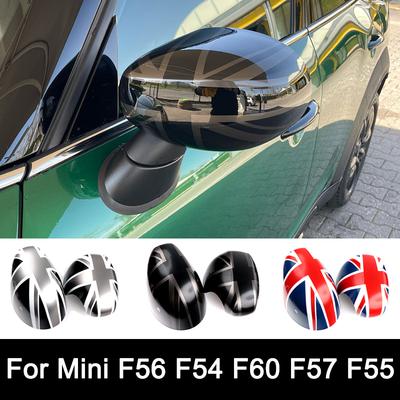 Для Mini One Cooper S JCW Countryman F60 F54 F55 F56 F57 черный флаг в виде ракушки двери автомобиля зеркала заднего вида Чехлы аксессуары