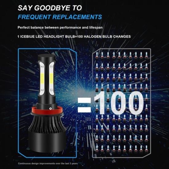 Светодиодный комплект фар H11 Белый 6500K Лампы ближнего света для HYUNDAI Elantra 2011 - 2016