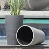 Large Capacity Planter for Tall Plants Round Flower Pot with Drainage Holes, 17 Inch Stone-Look Versatile Indoor Outdoor Greenery Container