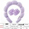 Face Washing Wristbands & Headband Set: Popular Style Hair Accessories for High Foreheads - Sponge Twist Cloud Design