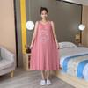 YYFS Женская мода лето весна без рукавов V-образный вырез свободная талия повседневные платья