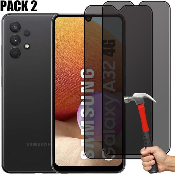 Tempered Glass Screen Protector - BOOLING - Compatible Samsung Galaxy A32 - Anti-spy - Easy Installation - 9H
