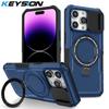 KEYSION Чехол с кольцом для Magsafe для iPhone 15 Pro Max 15 Ultra Slide, защитный чехол для камеры iPhone 14 13 12 11 Pro Max