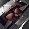 Сексуальная Попа Бикини XXL Большой Игровой Коврик для Мыши Черный Настольный Коврик Резиновый Клавиатурный Коврик для Мыши Прошитый Край Компьютерный Офисный Настольный Коврик
