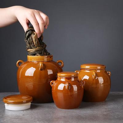 Банка для хранения солений, керамический набор для ферментации, горшок для засолки, банки, кимчи, квашеная капуста, глиняный горшок, контейнеры для приготовления, замок