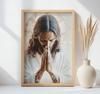 Jezus W Modlitwie - Plakat Religijny Jezus W Modlitwie - Plakat Religijny, 30X40 Cm, Rama Aluminiowa Czarna, Papier Matowy 230 Gsm